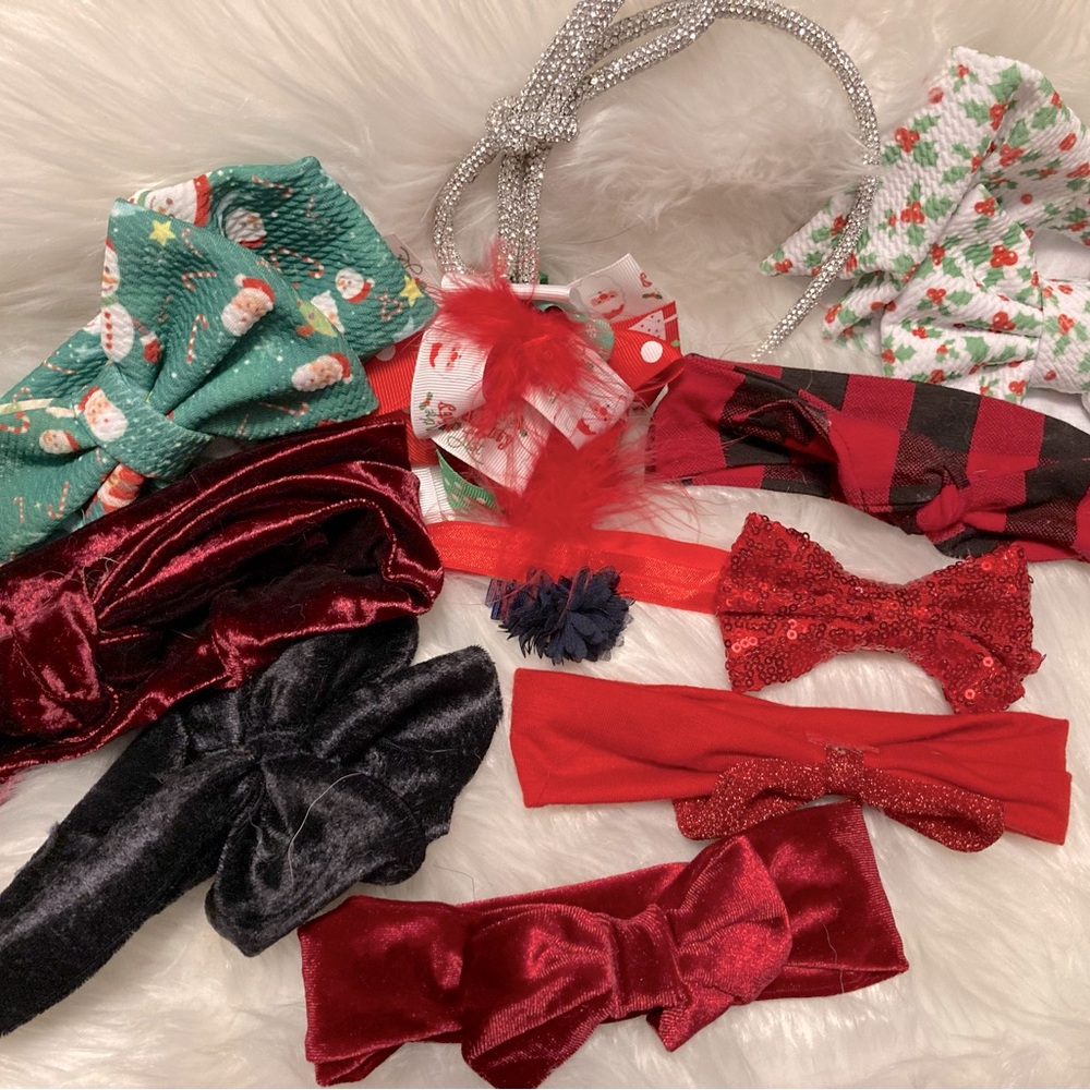 girls hair accessories for Christmas/holidays